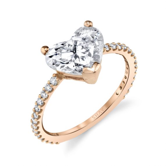 2 carat heart diamond ring