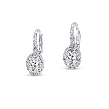 0.50 carat each lab diamond lever back earrings Dubai