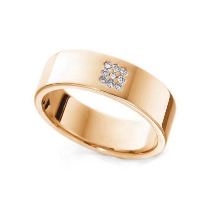 6mm Flat Court lab Diamond Wedding Ring dubai
