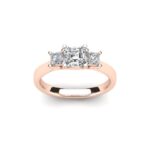 Asscher Cut Three Stone Engagement Ring dubai
