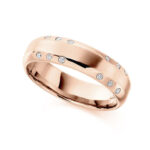 Flush Set Men's lab Diamond Wedding Ring dubai