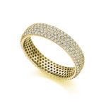 Full eternity Pave-Set Lab Diamond ring yellow gold