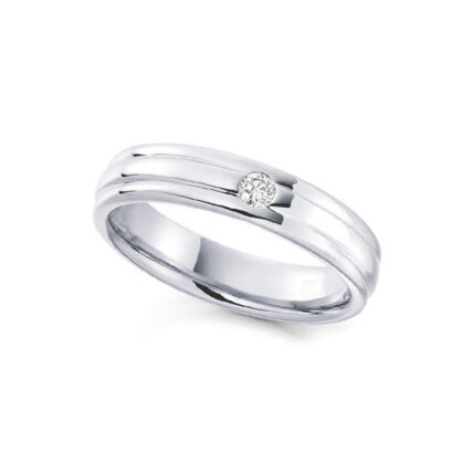 Men's Solitaire lab Diamond Wedding Ring white gold dubai