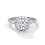 Cushion lab diamond ring with Halo