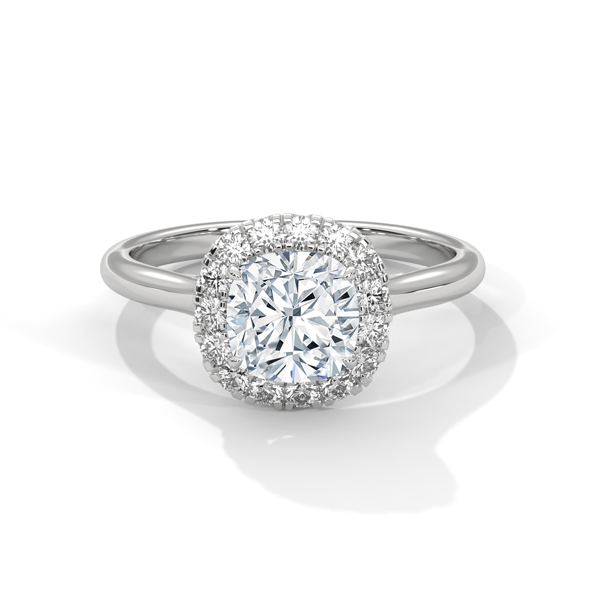 Cushion lab diamond ring with Halo Cushion lab diamond ring with Halo