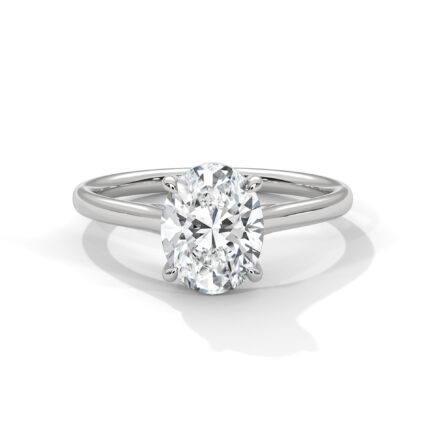 2 carat oval solitaire lab diamond ring