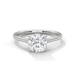 Cushion lab diamond ring