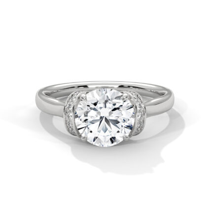 Round Lab diamond Fancy ring